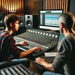 Unterricht im Tonstudio